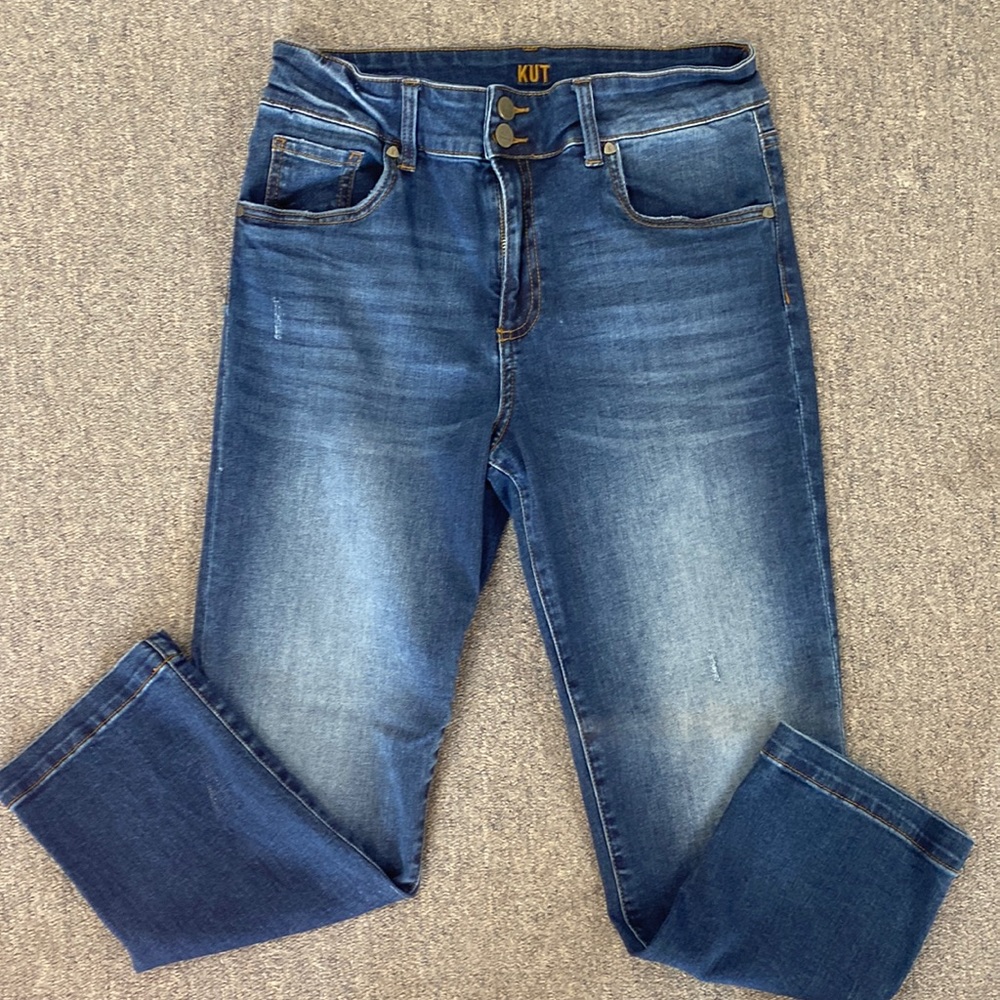 KUT High Rise Crop Straight Leg